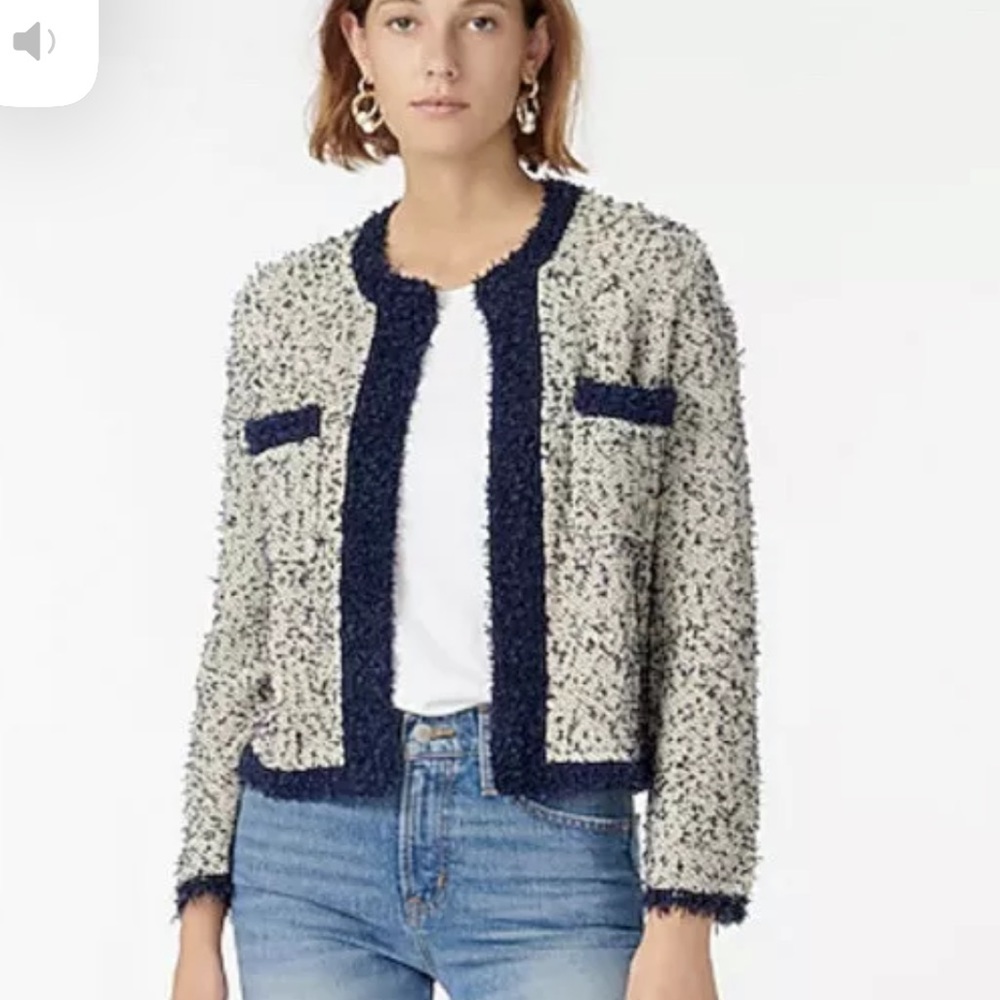 J. Crew Open Front Tweed jacket